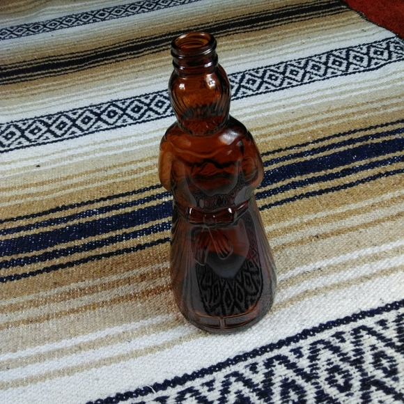GLASS SYRUP BOTTLE WITH LID VINTAGE - Picture 3 of 16